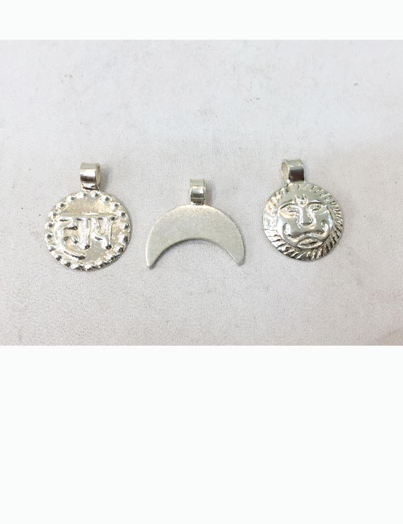 Silver Chand, Suraj, Haay Pendant For Baby